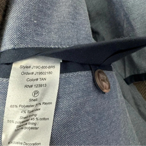 Jachs New York Tailoring Mens Tan Blazer Jacket size Large - Picture 6 of 12